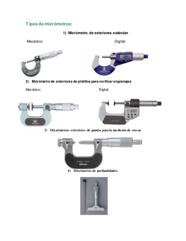 tipos de calibradores vernier